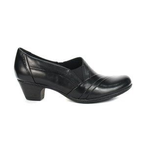 Womens 11 Rockport Cobb Hill Abbott Slip On Leather Pumps New Black CH3041